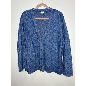 J.Jill Cardigan Sweater Women size 2X Comfy Cozy Blue Button Knit